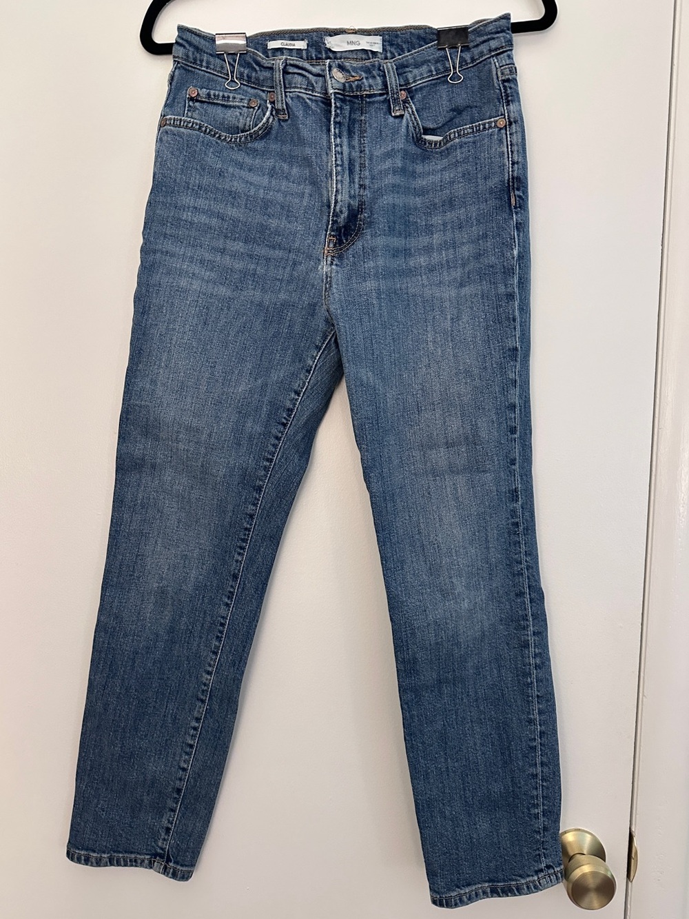Mango Slim Fit Cropped Jeans Medium Blue WashSize 8